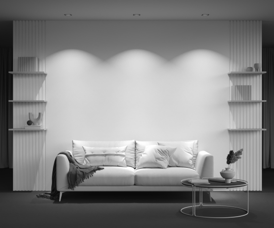 Встраиваемый светильник Metal Modern черный квадратный 8