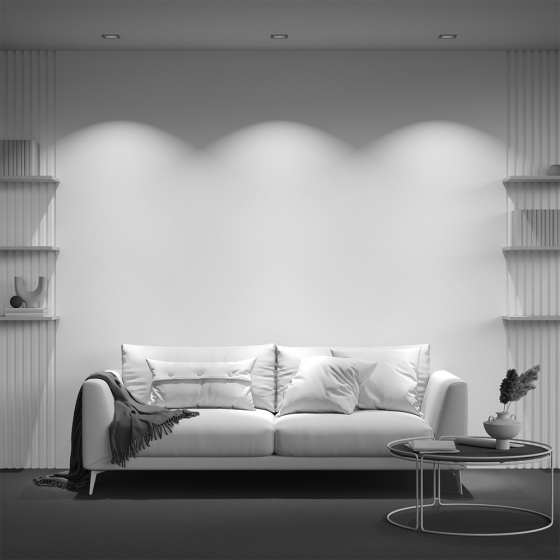 Встраиваемый светильник Metal Modern черный квадратный 5