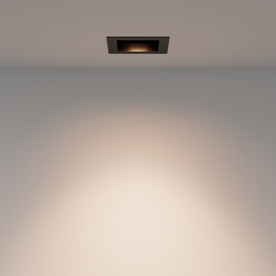 Встраиваемый светильник Metal Modern черный квадратный 4