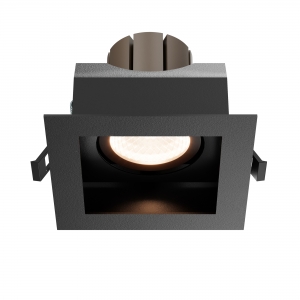 Встраиваемый светильник Metal Modern черный квадратный