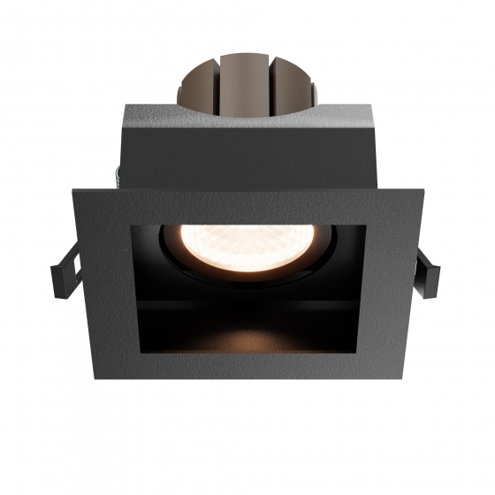 Встраиваемый светильник Metal Modern черный квадратный 1