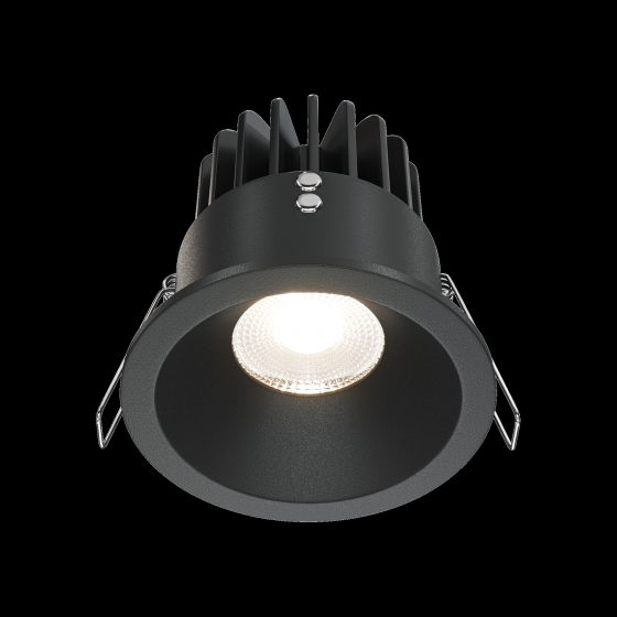 Встраиваемый светильник Zoom черный круглый 3