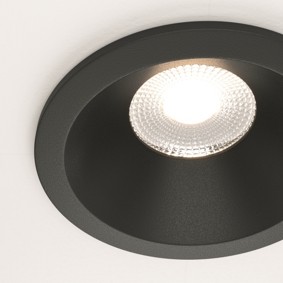 Встраиваемый светильник Zoom черный круглый 4