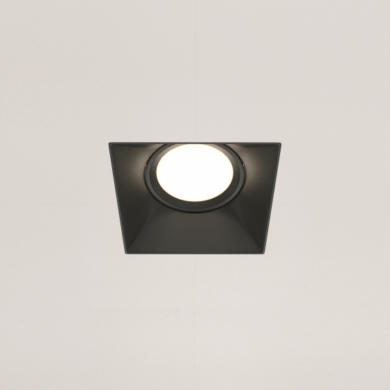 Встраиваемый светильник Dot черный квадратный 5