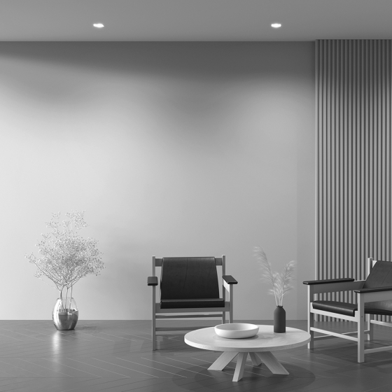 Встраиваемый светильник Dot черный квадратный 13