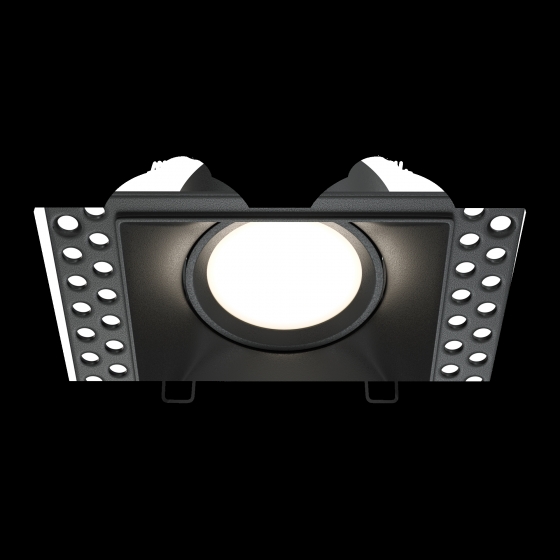 Встраиваемый светильник Dot черный квадратный 3