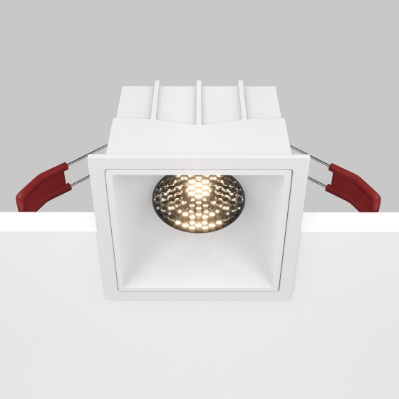 Встраиваемый светильник Альфа квадратный белый 28