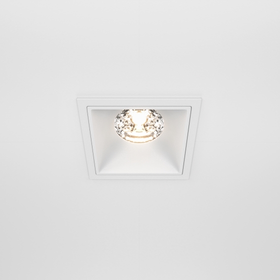 Встраиваемый светильник Альфа квадратный белый 17
