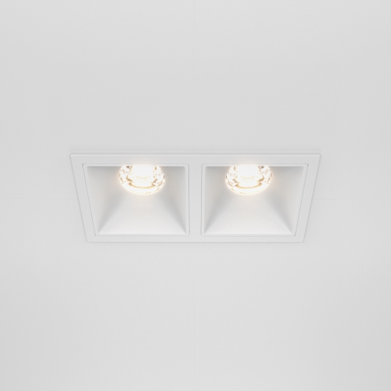 Встраиваемый светильник Alfa LED квадратный белый 10