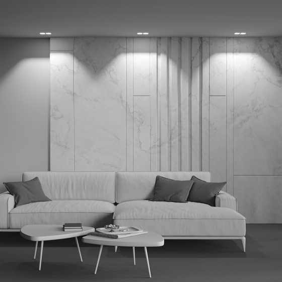 Встраиваемый светильник Alfa LED белый квадратный 11