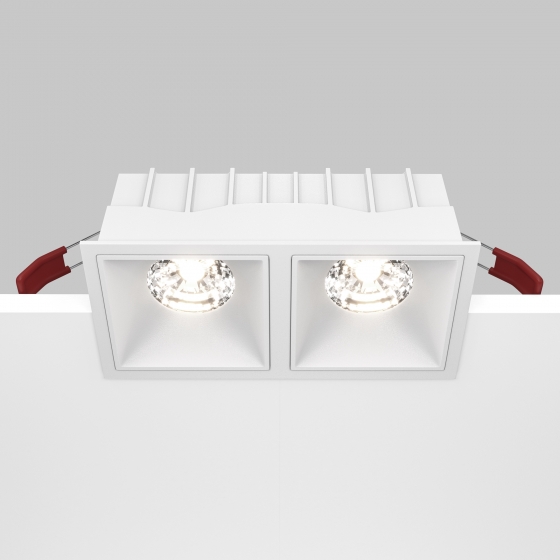 Встраиваемый светильник Alfa LED белый квадратный 10