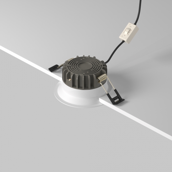 Встраиваемый светильник Okno белый круглый 7