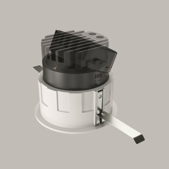 Встраиваемый светильник Wise круглый белый 9