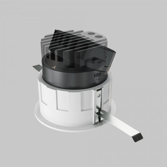 Встраиваемый светильник Wise круглый белый 15