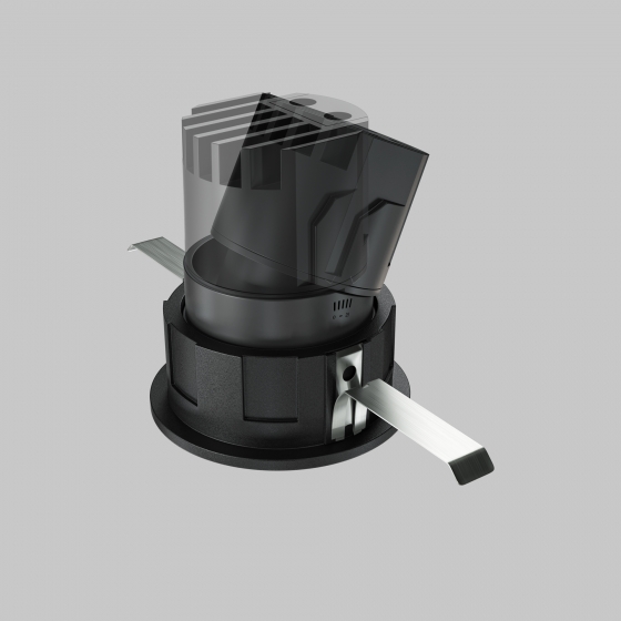 Встраиваемый светильник Wise черный круглый 11