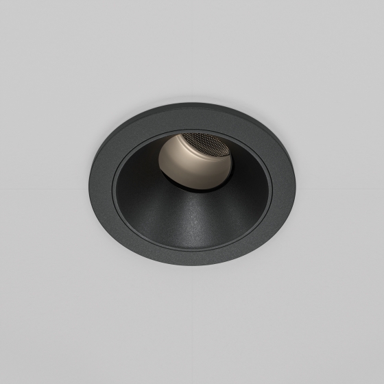 Встраиваемый светильник Wise черный круглый 29