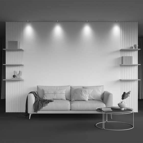 Встраиваемый светильник Round черный 60 мм 11