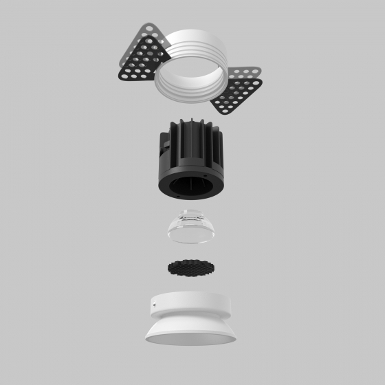 Встраиваемый светильник Round белый круглый 6