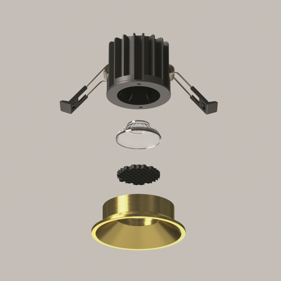 Встраиваемый светильник Round латунь 60 мм 14