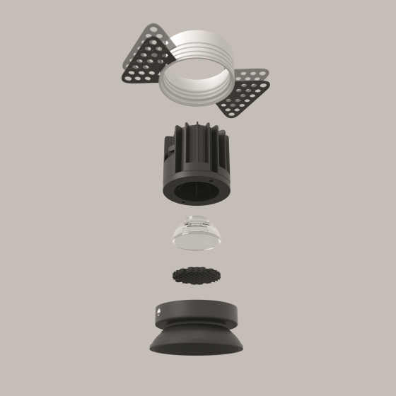 Встраиваемый светильник Round черный 7