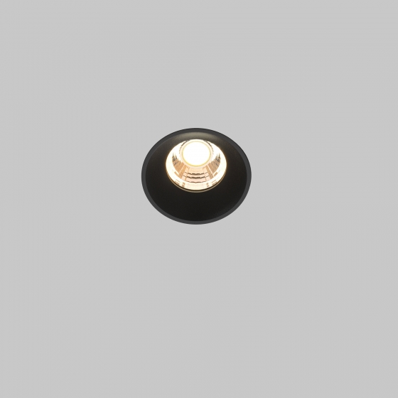 Встраиваемый светильник Round черный 15