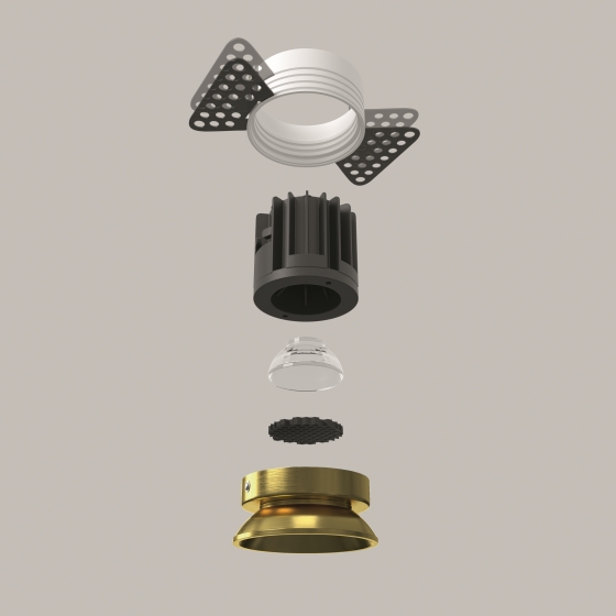 Встраиваемый светильник Round латунь 54 мм 13