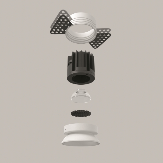 Встраиваемый светильник Round круглый белый 8