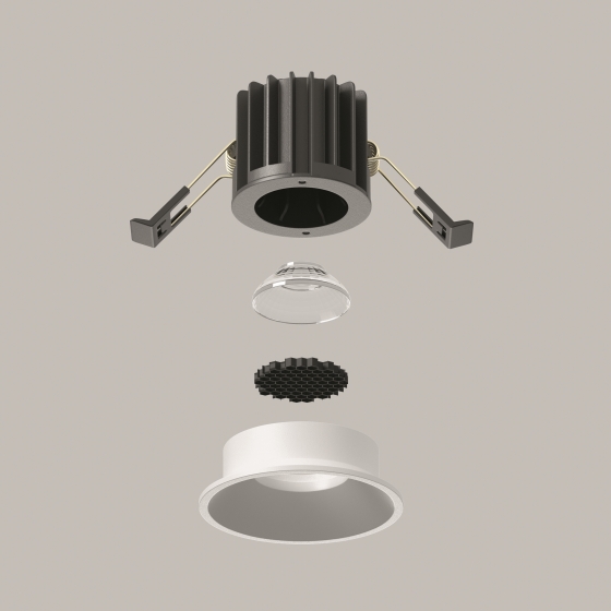 Встраиваемый светильник Round белый круглый 60 мм 6