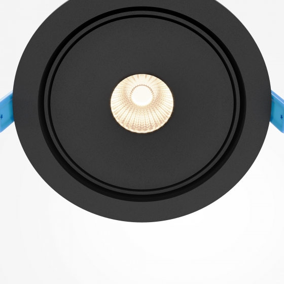 Встраиваемый светильник Move черный круглый 9