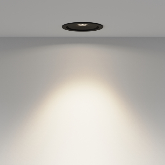 Встраиваемый светильник Move черный круглый 2