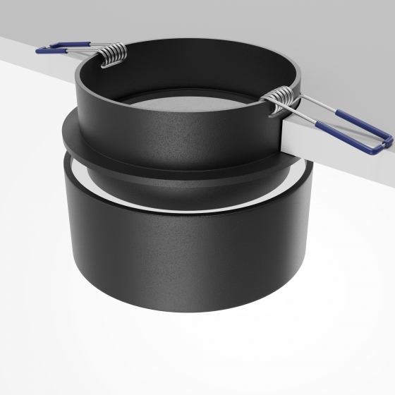 Встраиваемый светильник Amary черный круглый 7