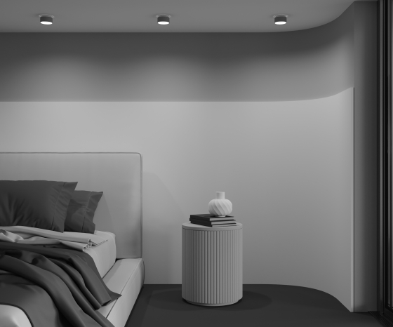 Встраиваемый светильник Amary черный круглый 9