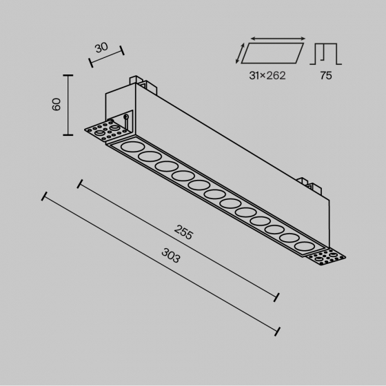 Встраиваемый светильник Points белый 10