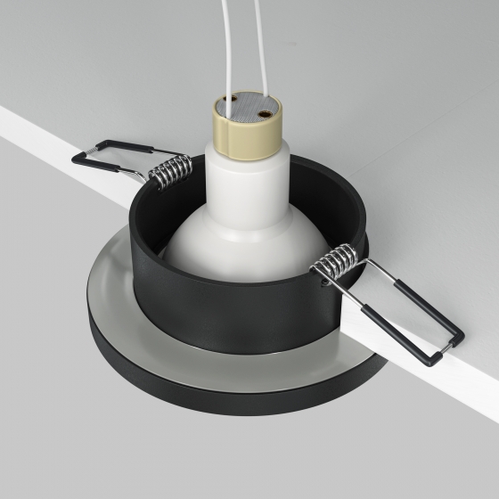 Встраиваемый светильник Stark черный круглый 12