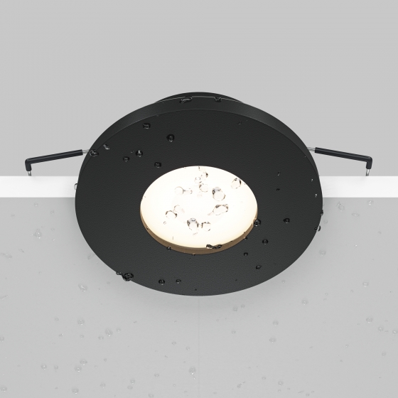 Встраиваемый светильник Stark черный круглый 10