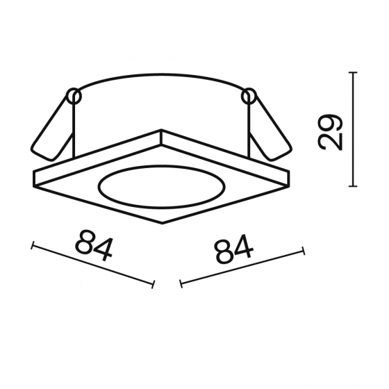 Встраиваемый светильник Stark квадратный белый 2