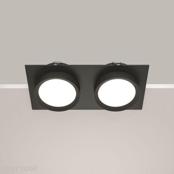 Встраиваемый светильник Hoop черный 5