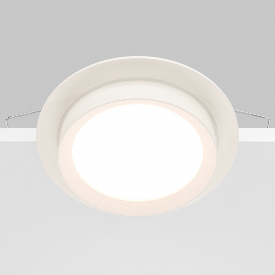 Встраиваемый светильник Hoop круглый белый 2