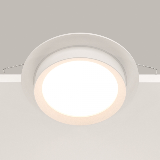 Встраиваемый светильник Hoop круглый белый 8