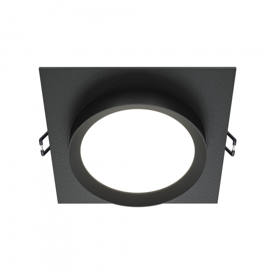 Встраиваемый светильник Hoop черный квадратный 1