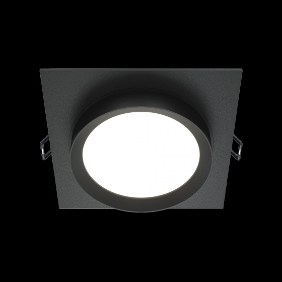 Встраиваемый светильник Hoop черный квадратный 3
