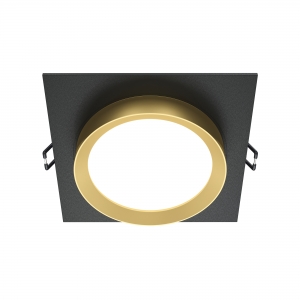 Встраиваемый светильник Hoop черный квадратный