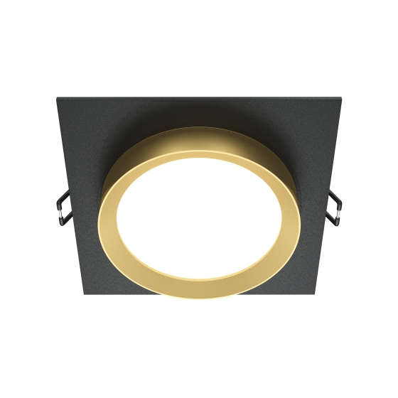 Встраиваемый светильник Hoop черный квадратный 1