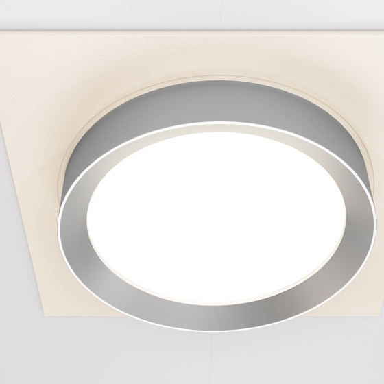 Встраиваемый светильник Hoop квадратный белый 4