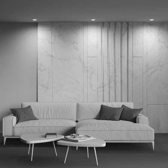 Встраиваемый светильник Hoop квадратный белый 6