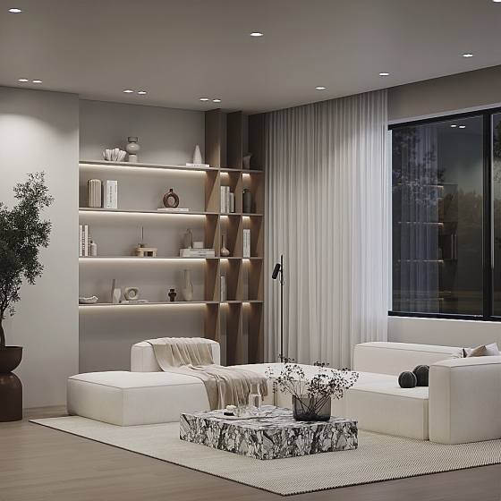 Встраиваемый светильник Spark круглый белый 10