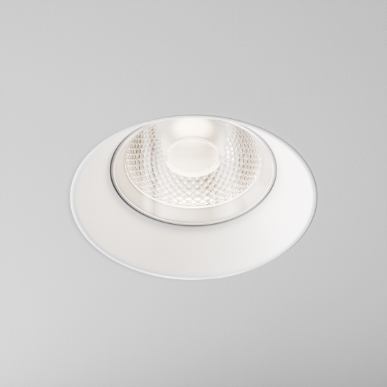 Встраиваемый светильник Flint белый круглый 8