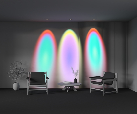 Встраиваемый светильник Lens черный 120 мм круглый 5