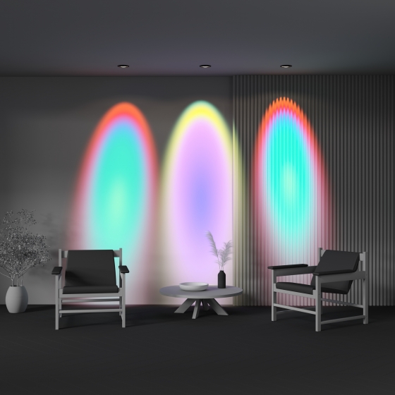 Встраиваемый светильник Lens черный 120 мм круглый 2