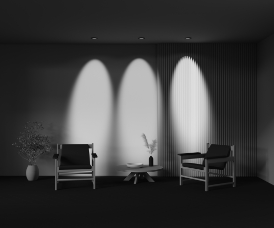 Встраиваемый светильник Lens черный 120 мм круглый 4